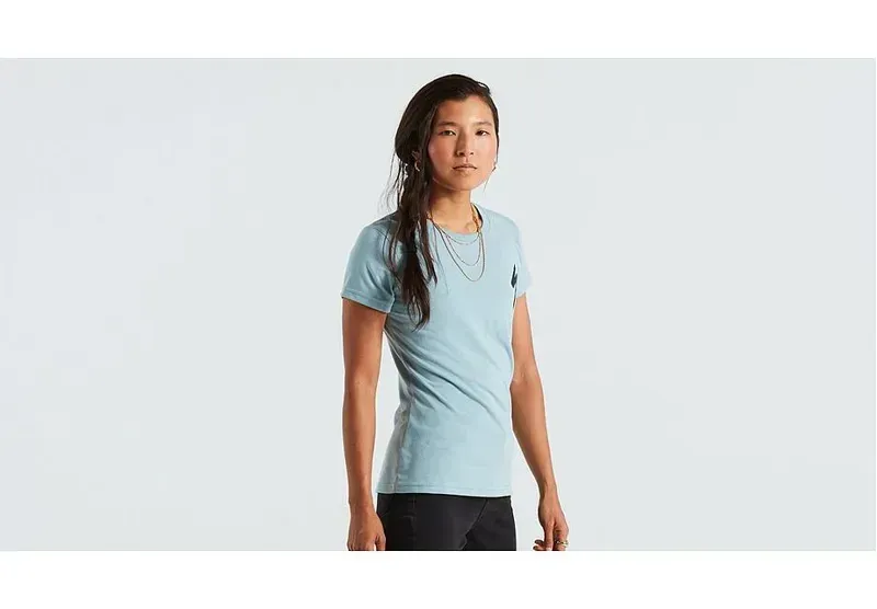 Specialized Women's S-Logo Short Sleeve T-shirt in Arctic Blue-2