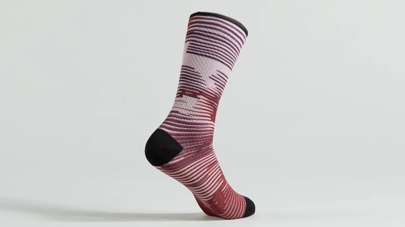 Specialized Soft Air Tall Socks in Maroon Blur