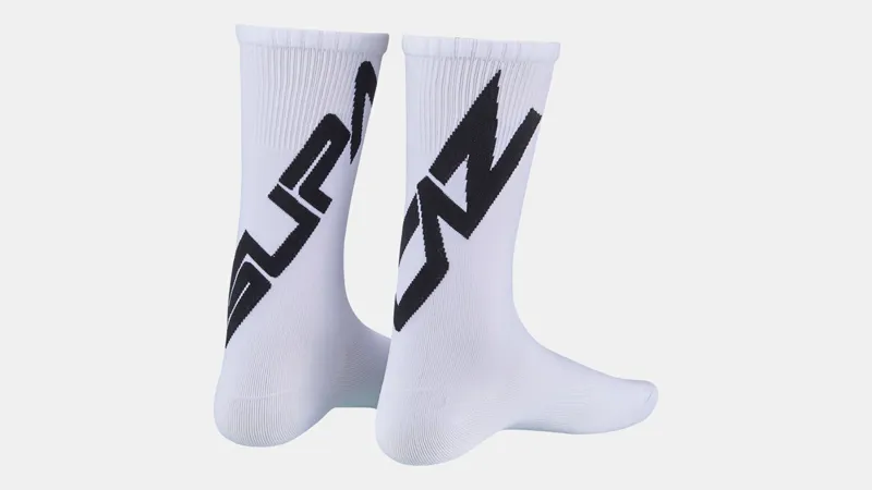 Specialized Supacaz SupaSox Twisted Socks in Black/White