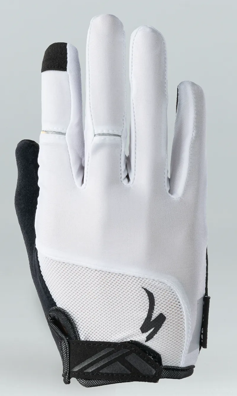 Body Geometry Dual-Gel Long Finger Gloves White