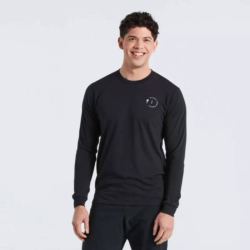 2022 Specialized Stoke Mens Long Sleeve T-Shirt in Black