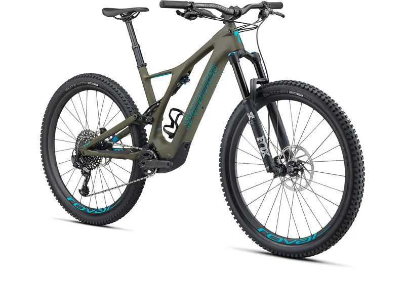 2020 Specialized Turbo Levo SL Expert Carbon Electric FS MTB in Green-2