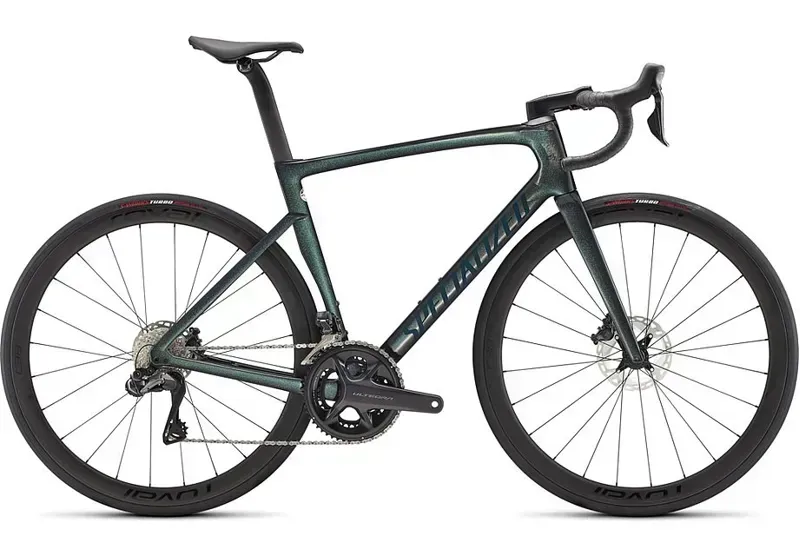 Specialized Tarmac SL7 Expert Shimano Ultegra Di2 in Gloss Carbon/Oil Tint/Forest Green-1
