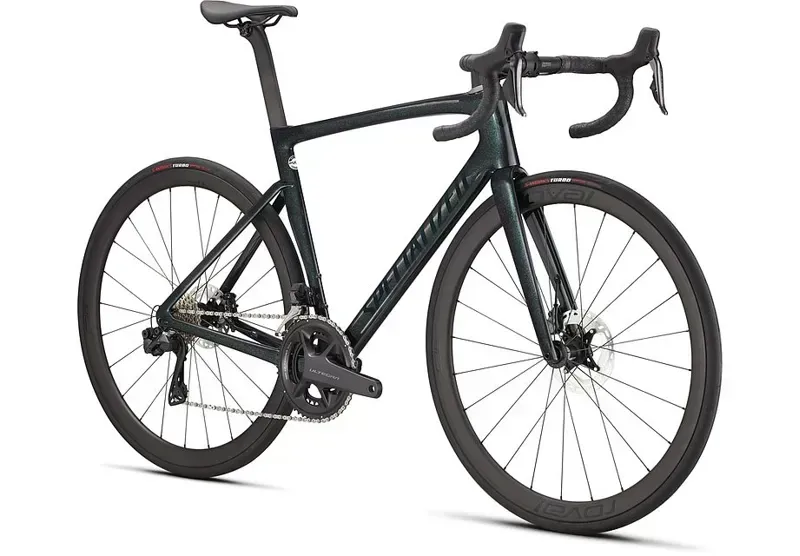 Specialized Tarmac SL7 Expert Shimano Ultegra Di2 in Gloss Carbon/Oil Tint/Forest Green-2