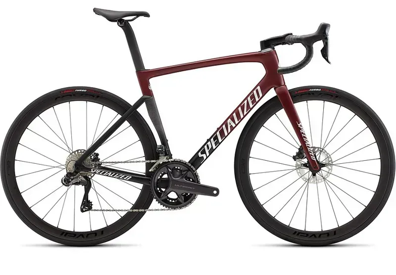 Specialized Tarmac SL7 Expert Shimano Ultegra Di2 in Maroon/Black/Light Silver-1